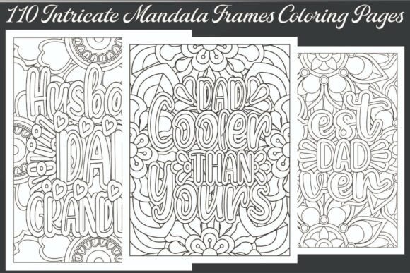 110 Intricate Mandala Frames Coloring Graphics