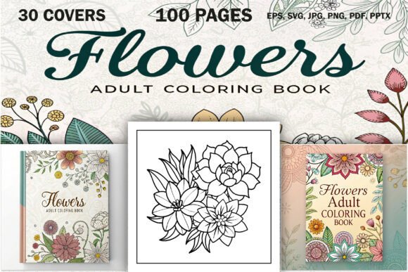 A Large Collection of Elegant Flower Graphics & Coloring Pages Amp