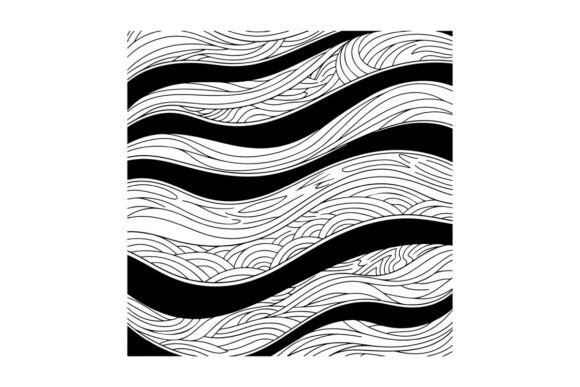 Black and White Wavy Stripes: Graphics for Coloring Pages Amp