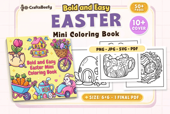 Bold and Easy Easter Mini Coloring Book