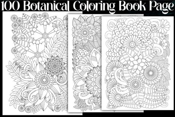 Botanical Coloring Book Pages