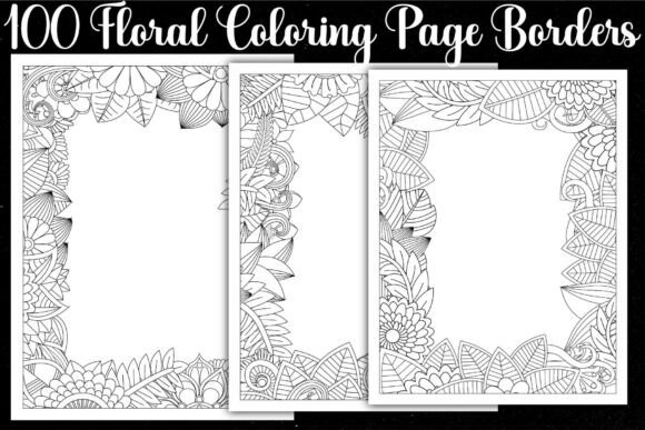 Floral Coloring Page Borders: Graphics for Coloring Pages Amp