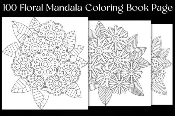 Floral Mandala Coloring Pages Graphics