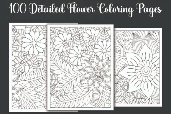 Flower Coloring Pages for Adults: Graphics & Coloring Pages Amp