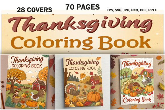 Thanksgiving Coloring Book for Adults: Graphics & Coloring Pages Amp