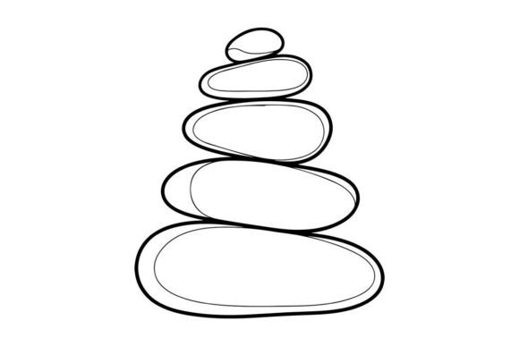 Zen Stone Stack: Graphics & Coloring Pages Amp